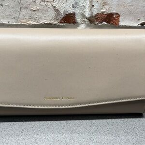 Samantha Thavasa Cream Envelope wallet with Gold Logo